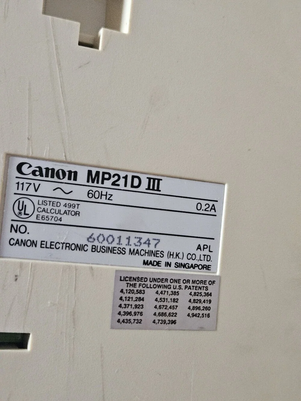 Vintage Canon MP21D Desktop Printing Calculator 12-Digit 2-Color + Bonus Paper